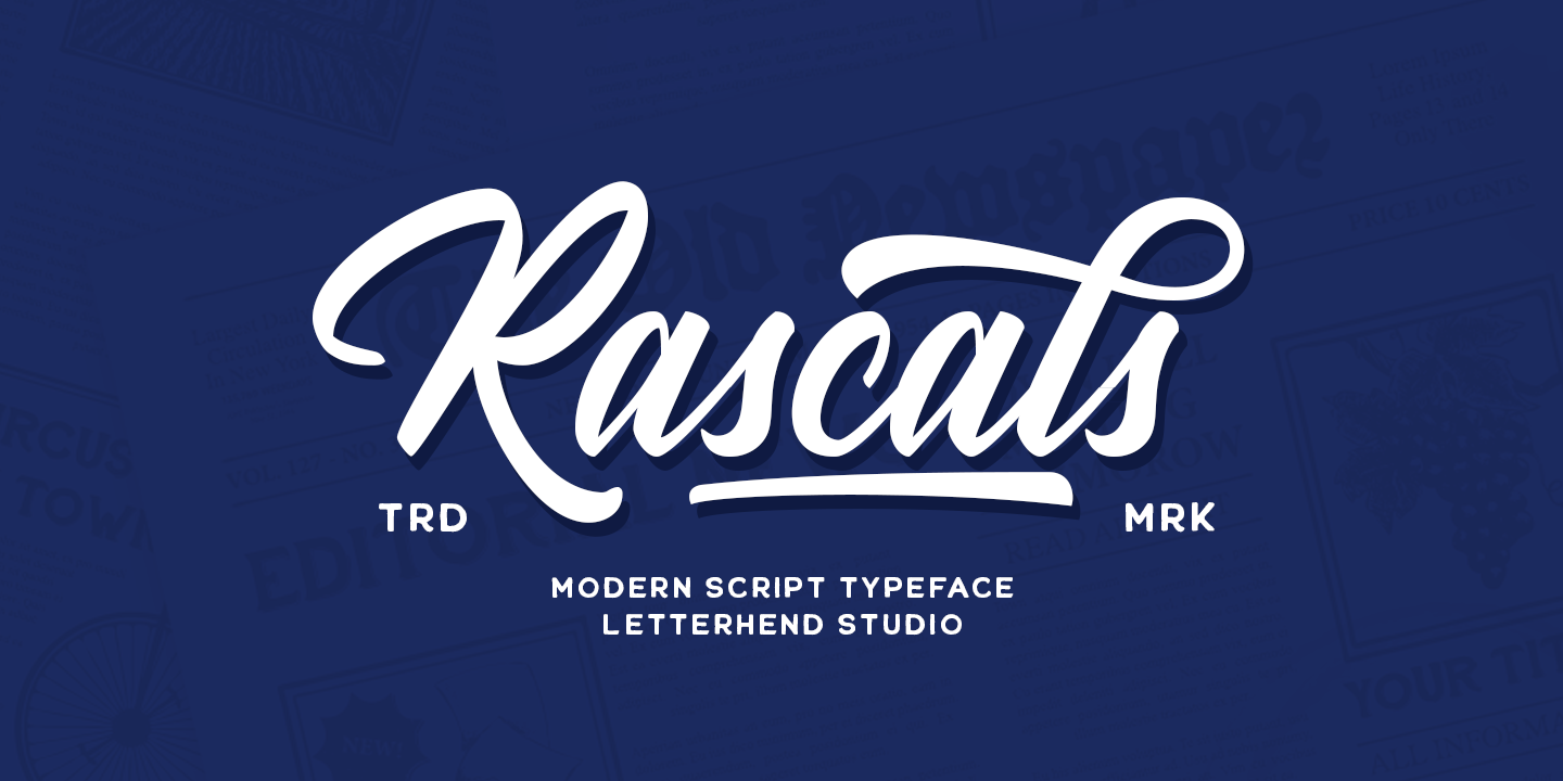 Rascals Block Font preview